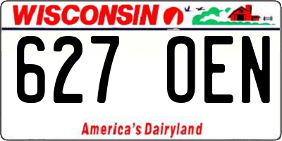 WI license plate 627OEN