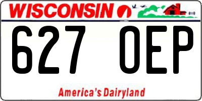 WI license plate 627OEP