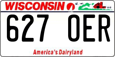 WI license plate 627OER
