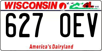 WI license plate 627OEV