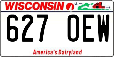 WI license plate 627OEW