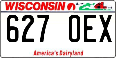 WI license plate 627OEX