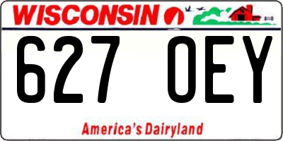 WI license plate 627OEY