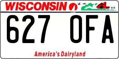 WI license plate 627OFA