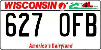 WI license plate 627OFB