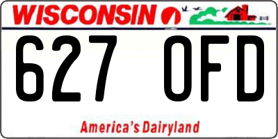 WI license plate 627OFD