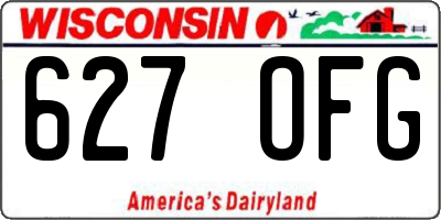 WI license plate 627OFG