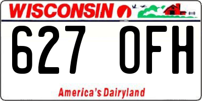 WI license plate 627OFH