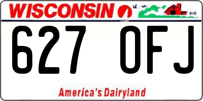 WI license plate 627OFJ