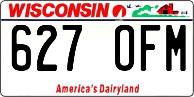 WI license plate 627OFM