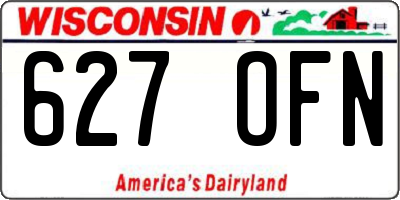 WI license plate 627OFN