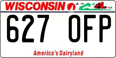 WI license plate 627OFP