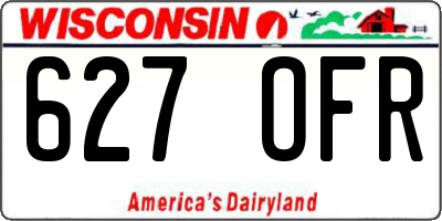 WI license plate 627OFR