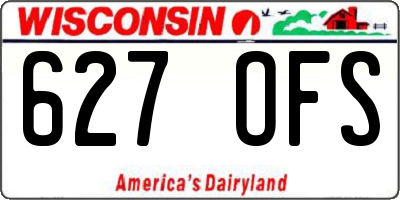 WI license plate 627OFS