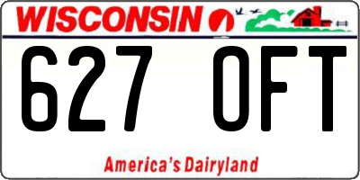 WI license plate 627OFT