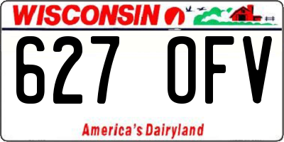 WI license plate 627OFV