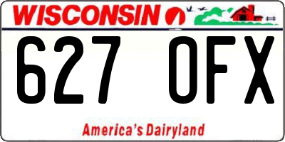 WI license plate 627OFX