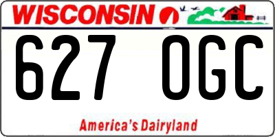 WI license plate 627OGC