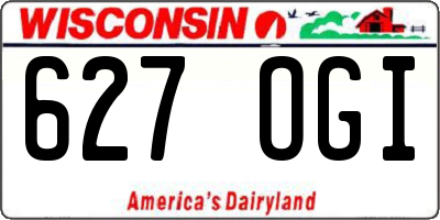 WI license plate 627OGI