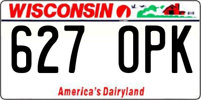 WI license plate 627OPK