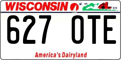 WI license plate 627OTE