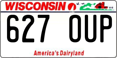WI license plate 627OUP