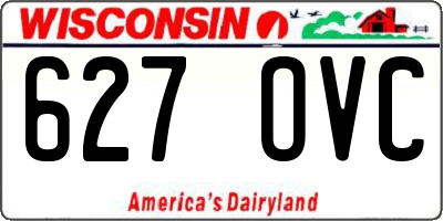 WI license plate 627OVC