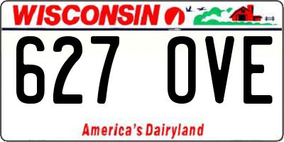 WI license plate 627OVE