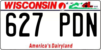 WI license plate 627PDN