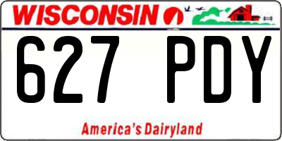 WI license plate 627PDY