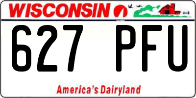 WI license plate 627PFU