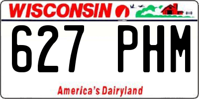 WI license plate 627PHM