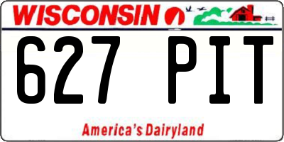 WI license plate 627PIT