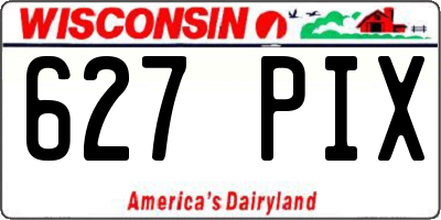 WI license plate 627PIX