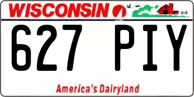 WI license plate 627PIY