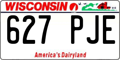 WI license plate 627PJE
