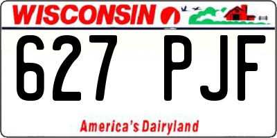 WI license plate 627PJF