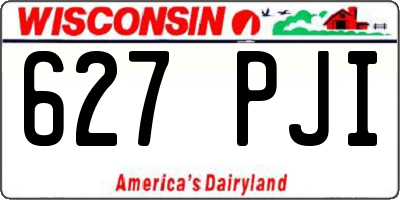 WI license plate 627PJI