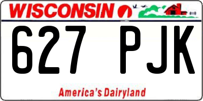WI license plate 627PJK