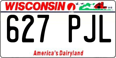 WI license plate 627PJL