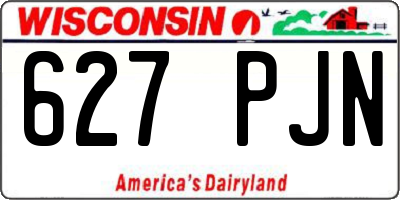 WI license plate 627PJN