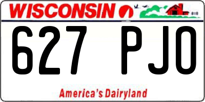 WI license plate 627PJO