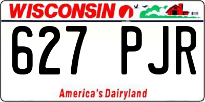 WI license plate 627PJR