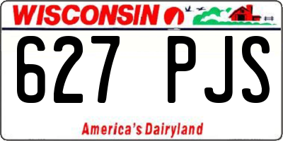 WI license plate 627PJS
