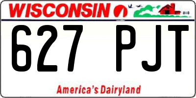 WI license plate 627PJT