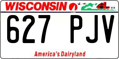 WI license plate 627PJV