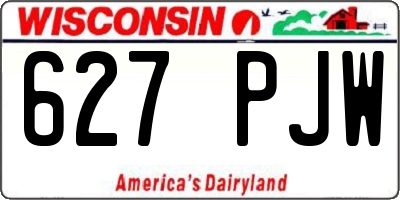 WI license plate 627PJW