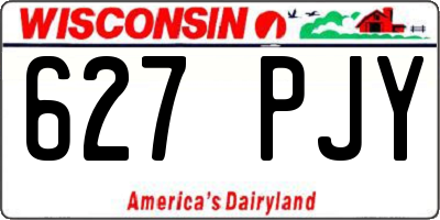 WI license plate 627PJY