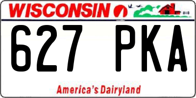 WI license plate 627PKA