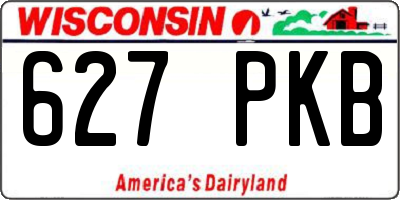 WI license plate 627PKB